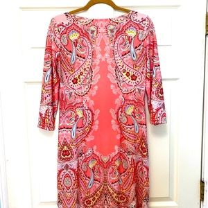London Times Pink Paisley Dress Size 6
